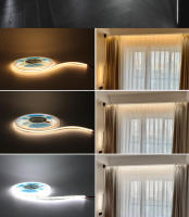 Tira De LED COB Flexible 5M 12V 8mm 320 Chips Alta Densidad Rojo Verde Azul Cálido Natural Frío Iluminación Lineal - details 7