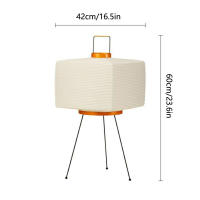 Lámpara De Mesa Akari Noguchi Japonesa Diseño Impreso En Papel De Arroz Decoración Para Escritorio Dormitorio Luz Suave Y Ambiente - details 4