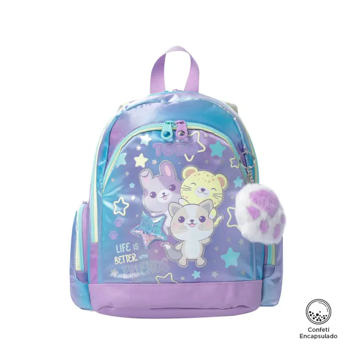 Totto Mochila infantil  Friends -Dimensiones:24 x 32 x 12 cm-Material: poliester - 1
