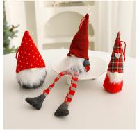 Adornos navideños, figuras de enanos con astas, figuras de muñecos sin rostro, muñecos de anciano del bosque - details 0