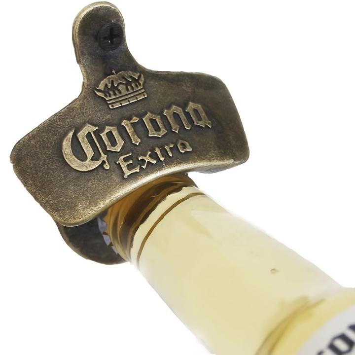 1pc Abrebotellas Decorativo Retro Colgante Para Pared Herramientas De Barra Proceso De Electroplata De Aleación De Zinc Decoración Para Bares Y Cafés
