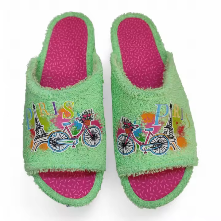 Zapatillas abiertas de verano 'PARIS' verdes - 1