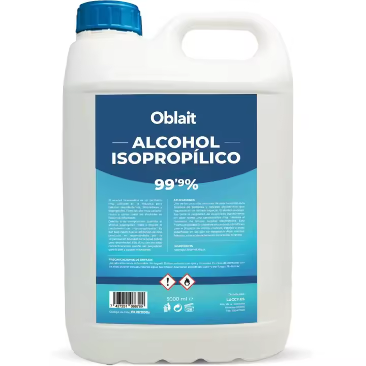 LUCCY Alcohol Isopropílico 99,9% Puro 5L  Isopropanol  Limpieza de Componentes Electrónicos. Desinfección y Limpieza de Superficies.… - 1