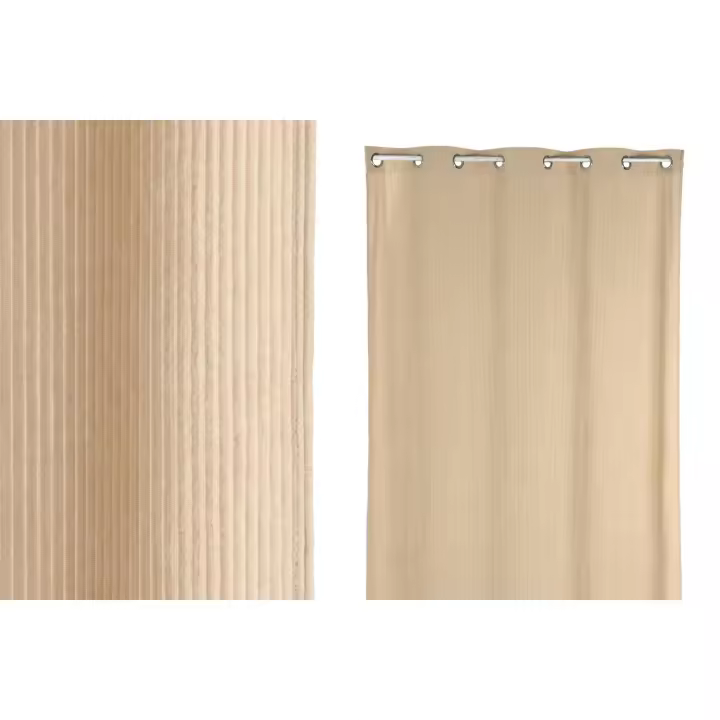 Cortina Poliester 140X260X260 Pana Gruesa Beige El mejor complemento para tu hogar  -Fijalo- - 1