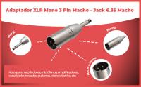 Banner - Adaptador XLR mono 3 pin macho - jack 6.35 macho