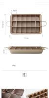1Pc Molde Para Pastel De Lámina De Aleación De Hierro Ecológico Antiadherente Para Hornear Brownies Panes Y Postres Cuadrado - details 3