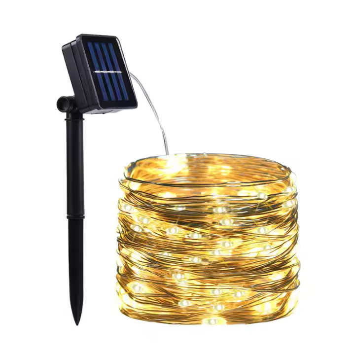 Luz Solar LED Exterior 32m Cadena De Luces De Navidad Impermeable Para Jardín Camping Fiesta Garland De Hadas Moderno - 1