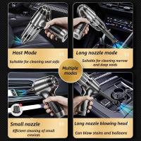 Aspirador de Mano Sin Cable para Coche Potente - Soplador Aire para PC y Polvo - Mini Aspiradora Portátil Coche Recargable 12000pa - Función Inflador y Envase al Vacío - Baterí­a Duradera 2000mAh () - details 8