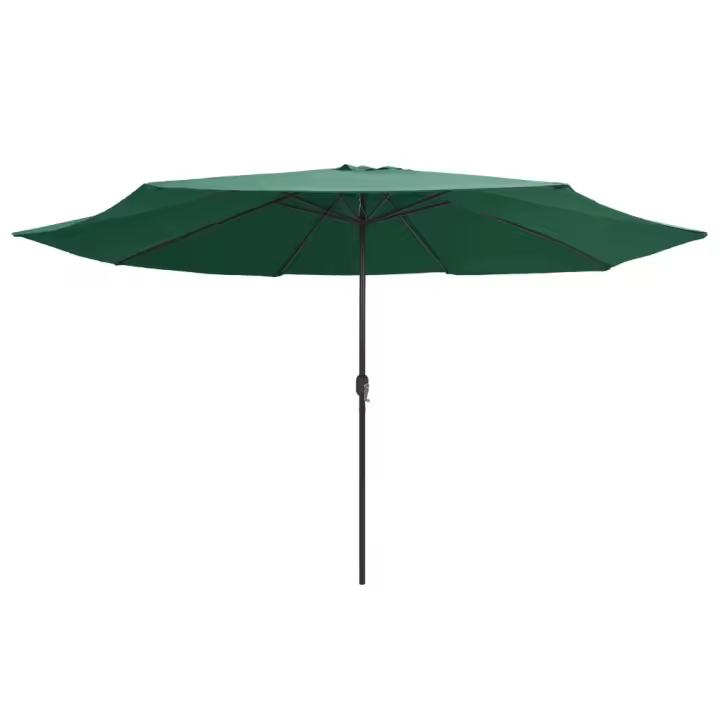 Sombrilla de Jardín con poste de metal verde 390 cm - 1