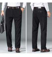 Pantalones Casuales De Corduroy Para Hombre Invierno Grueso Y Cálido Estilo Clásico Recto Trousers Térmicos De Fleece Moda Negocios - details 12