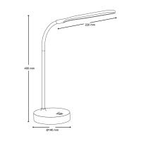 BEL AIR HOME - Lámpara Flexo LED Escritorio BOSTON | 5W 4000K (Luz natural) | Ajustable y Táctil para Estudio | Metal - details 3