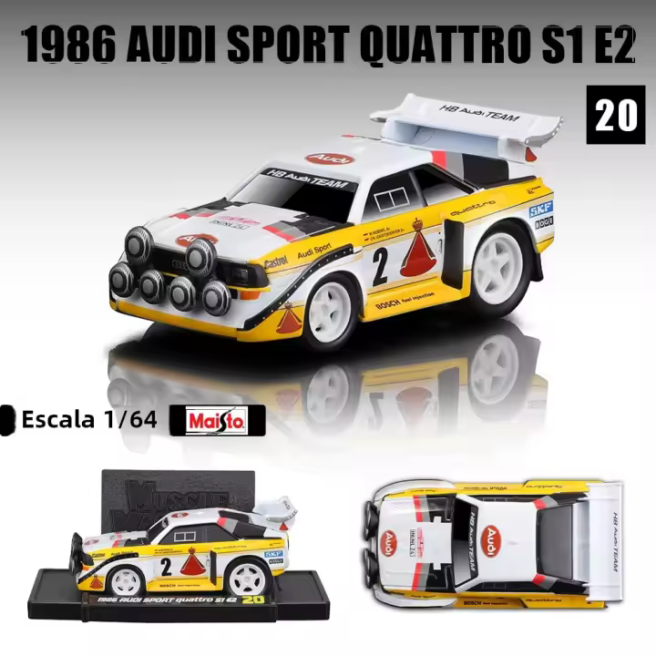 Maisto 1:64 Audi Sport Quattro 1986 Chevrolet 454 Datsun Clásico Modelo Estático De Coche De Aleación Para Colección Y Juguete - 1