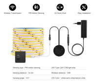 Lámpara De Noche Flexible COB LED Con 2 Sensores Móviles De Detección De Movimiento PIR Para Decoración De Dormitorio Regalos De Navidad - details 2