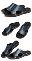 Sandalias De Verano Para Hombre Mocasines De Cuero Genuino Alta Calidad Cómodas Para Playa Y Exterior Estilo Casual - details 19