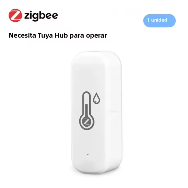 Sensor De Temperatura Y Humedad Zigbee WiFi Para Hogar Inteligente Compatible Con Alexa Y Google Assistant Monitor Remoto Por APP Var SmartLife - 1