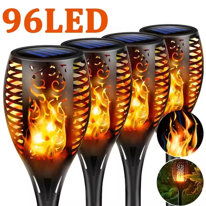 96 Luces De Torcha Solar Para Exterior IP65 Impermeables Luz De Velocidad Para Jardín Patio Iluminación De Césped Estilo Moderno - 1
