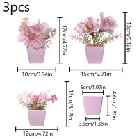 Set De 3 Plantas Miniatura En Macetas Simuladas Para Decoración De Hogares Restaurante Mesas Ventanas Y Estantes Material Plástico Estilo Bonsái - details 11