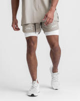 Shorts De Verano 2023 Para Hombre Deporte Fitness Running Doble Capa Quick-drying Two-in-One Estilo Casual Cierre Con Cordón - details 35