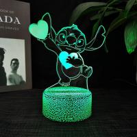 Luz De Noche LED 3D De Lilo Y Stitch Lindo Decorativo Para Habitaciones De Niños Regalo De Cumpleaños Para Niños Y Niñas - details 3