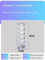 Lámpara De Ambiente LED Cristal Recargable USB Para Decoración De Habitación Fiesta Cena Dormitorio Luz Nocturna - details 11