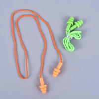 Tapones Para Los Oídos De Silicona 1 Pieza Reducción De Ruido Para Dormir Natación Buceo Bajo Agua Con Cuerda - details 4