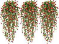 3pcs Plantas Colgantes Artificiales Hoja De Eucalipto Falsa Verdeza Vino De Plástico Resistente Al UV Para Exteriores Decoración De Fiesta - details 13