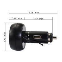Medidor De Voltaje Y Temperatura Para Coche 3 En 1 LED LCD Dual Display 12V/24V Cargador USB Medidor De Corriente Y Voltaje De Coche - details 8