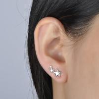 Pendientes Estrellas Pequeñas de Plata de Ley   para Mujer y Niña，Idea Regalo para Mujer Chicas， para Mujeres Chicas - details 2