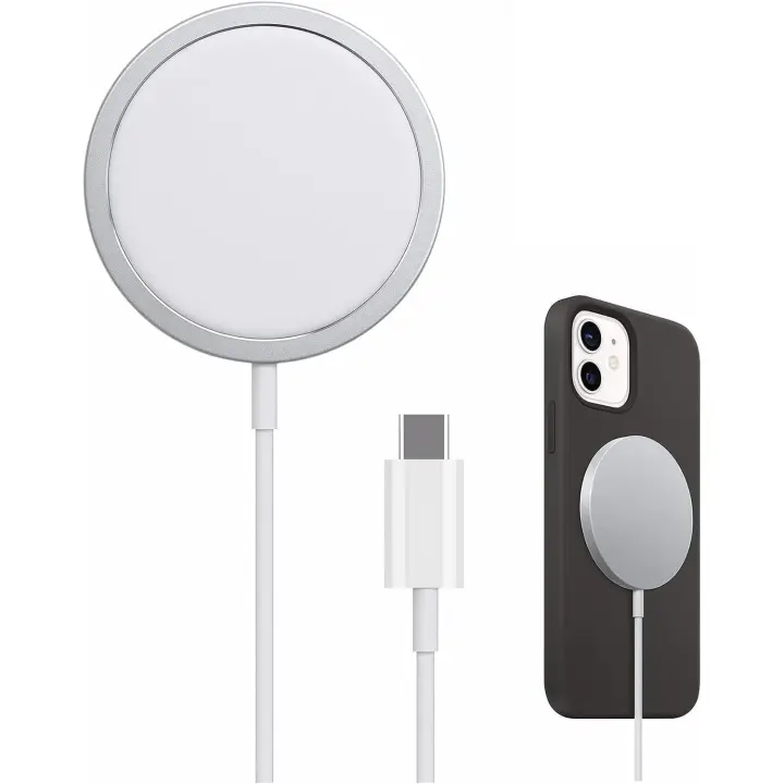Cargador Inalámbrico Magnético 15W para iPhone | Carga Rápida Blanco | Compatible con iPhone 15/14/13/12/AirPods Pro | Seguro y Compacto - 1