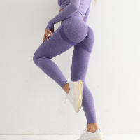 Leggings De Yoga Para Mujer Cintura Alta Sin Costuras Elasticidad Sólida Entrenamiento En El Gimnasio Pantalones De Correr Accesorios De Gimnasio - details 8