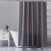 Cortina De Baño Impermeable Y Antimoho En Color Sólido Cortina De Ducha Térmica Para Habitación De Baño Material De Tela - details 2