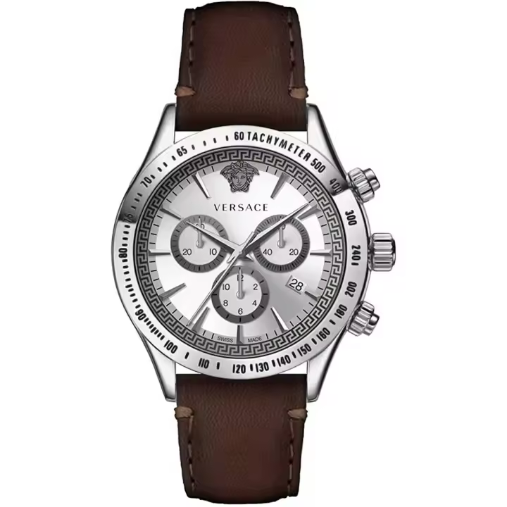 Reloj de pulsera Versace - VEV700119 correa color: Chocolate Dial Gris plata Hombre - 1