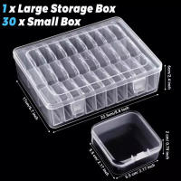 Caja De Almacenamiento De Plástico Transparente Para Bolas Mini Organizador De Artesanía Pequeño Empaque Independiente - details 2