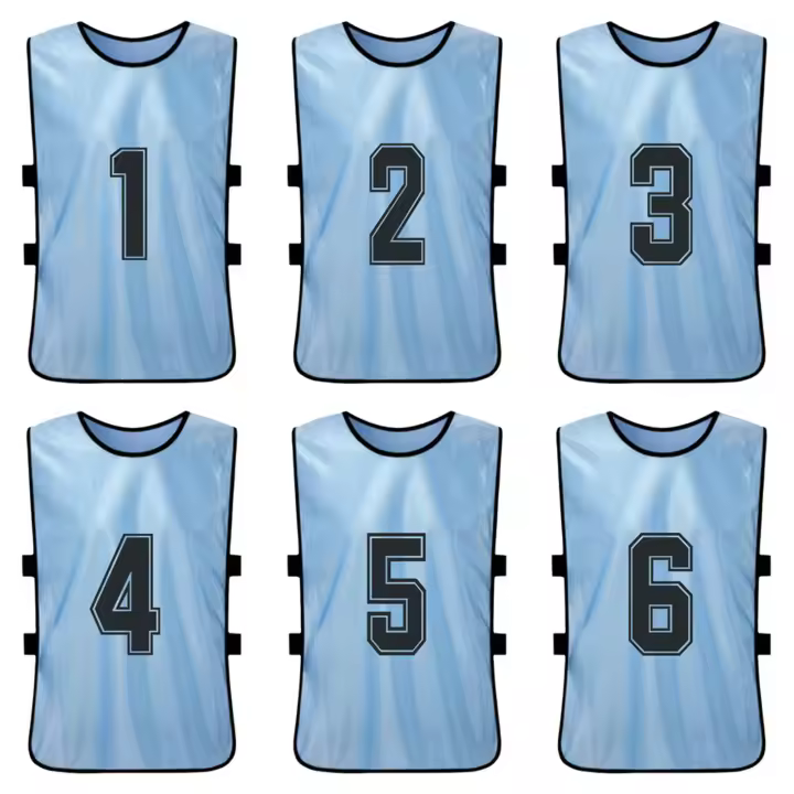 Chalecos De Deporte Para Niños 6/12PCS Quick Dry Jersey De Fútbol Uniforme De Entrenamiento De Baloncesto Con Números - 1