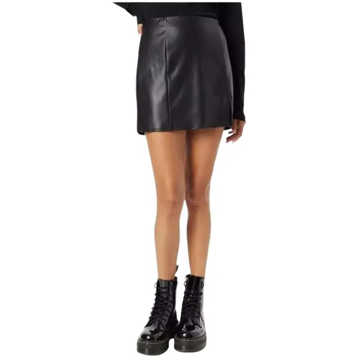 Falda Only Leni Polipiel para mujer en color negro - 1