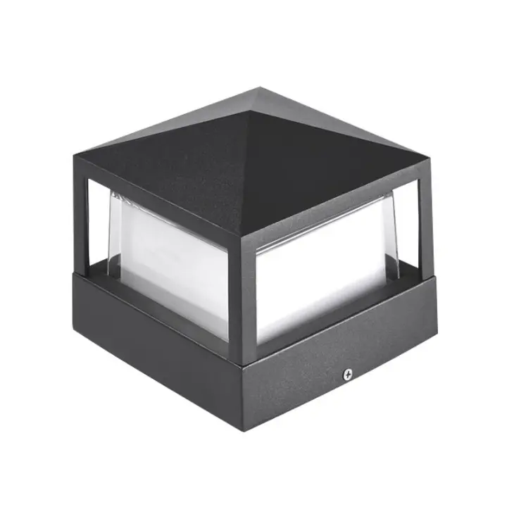 Lámpara de Columna de Luz al Aire Libre Villa Ip65 Impermeable de Aluminio Jardín Césped Puerta Valla Luz de entrada, Blanco frío - 1