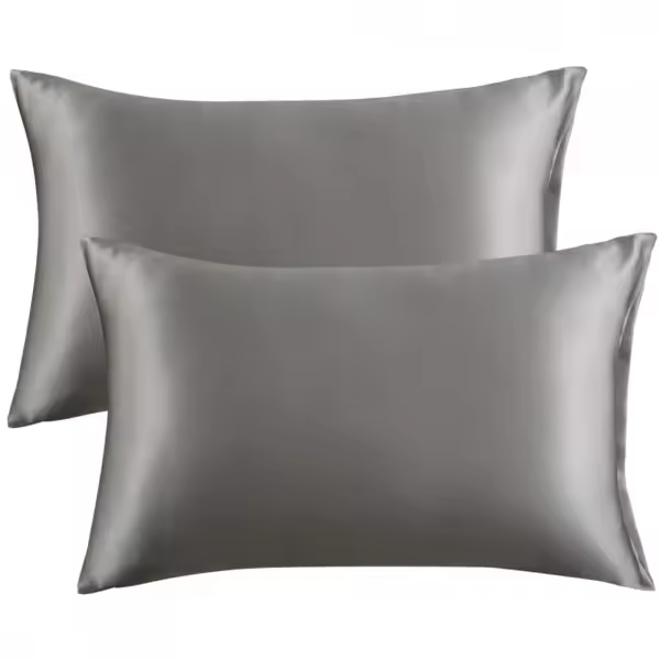 (2 piezas) Fundas almohada de seda satinada respetuosas con la piel - 1