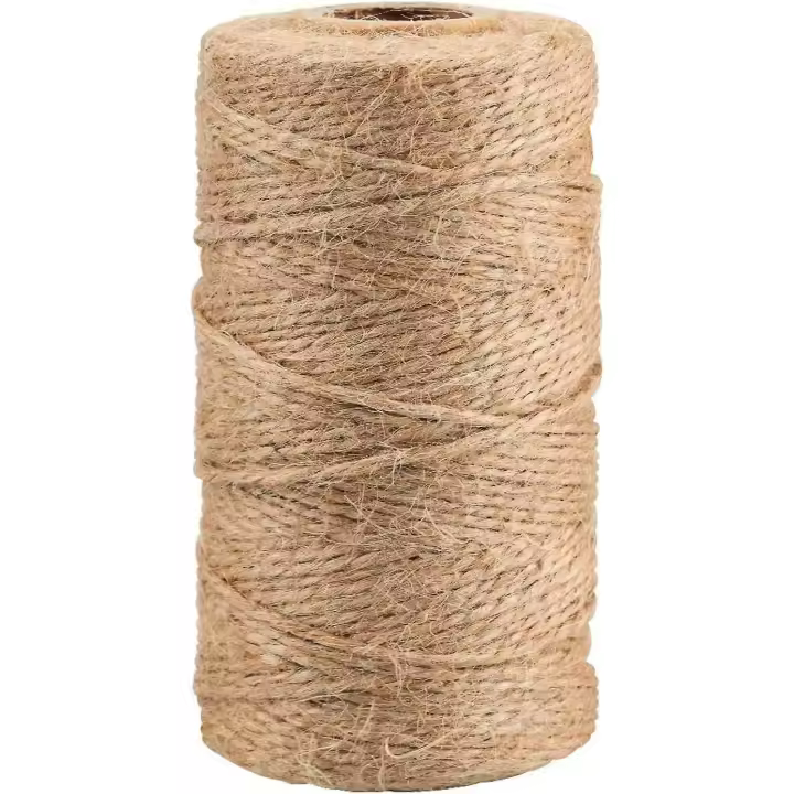 Hilo de yute natural (100 m), color marrón, ideal para manualidades, jardinería, embalajes y mucho más. - 1