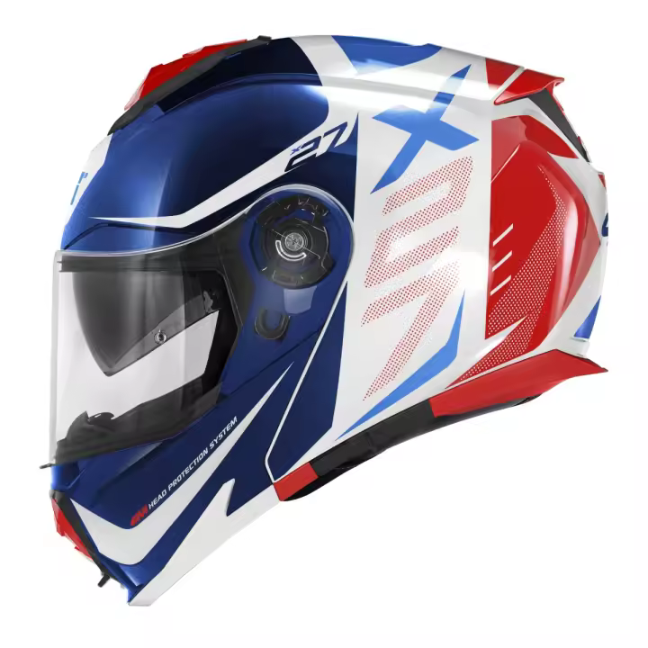Casco Modular Givi X27 Dimension Blanco Azul Rojo - 1
