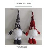 Muñeca Luminosa De Piernas Largas Sin Cara Con Pantalones Rayados Y Colgante De Santa Claus Figura De Navidad Para Decoración Del Hogar - details 8