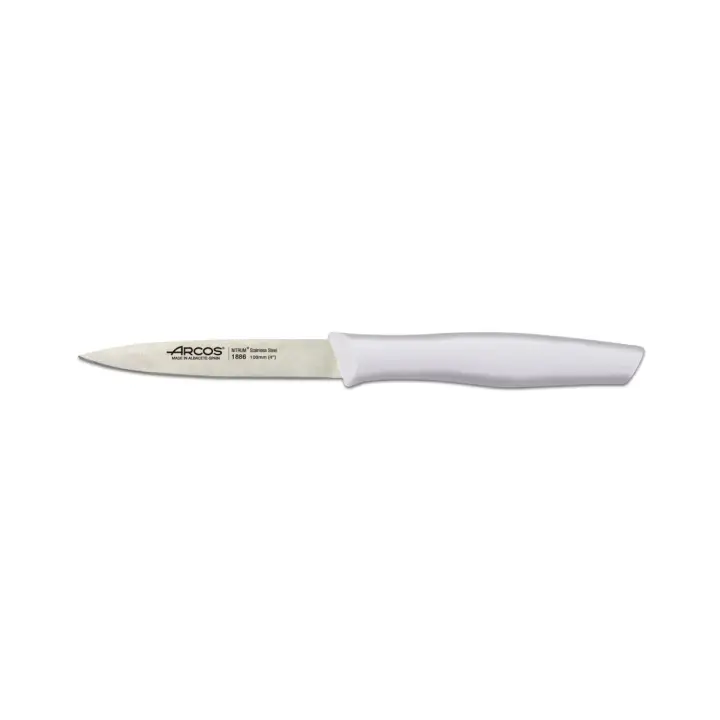 Cuchillo Mondador Arcos Nova 188624 de Acero Inoxidable Nitrum y Mango de Polipropileno Blanco 10cm - 1