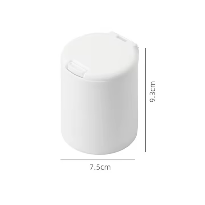Tarro de maquillaje de algodón, organizador de cosméticos de viaje, contenedor de almacenamiento de joyería acrílico transparente redondo - 1