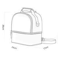 Bolso De Mano Para Mamá Grande Capacidad Doble Capa Aislada Color Sólido Estilo De Viaje Y Picnic Bolsa De Alimentos Portátil Para Bebé - details 20