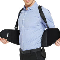 Nueva Cinturón De Soporte Para Cintura Ajustable Con Almohadillas De Espalda Industrial Trabajo Físico Fitness Pesas Cinturón De Lumbar Médico Con Correas De Hombros Para Todas Las Edades Por Encima De 13 Años - details 4