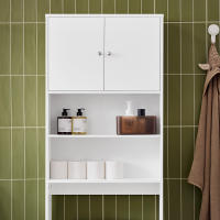 SoBuy Estante de Baño para Colocar sobre el Inodoro Armario para Baño Alto Estanterías de baño BZR165-W ES - details 1