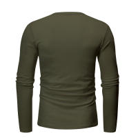 Camiseta de manga larga con cuello redondo de otoño para hombre, jersey holgado, camiseta informal de manga larga para hombre - details 32