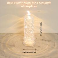 Vela De Cristal LED Sin Llama Luz Transparente De Poder Batería Lámpara Nocturna Para Decoración De Bodas Fiestas Cumpleaños Navidad Halloween - details 4