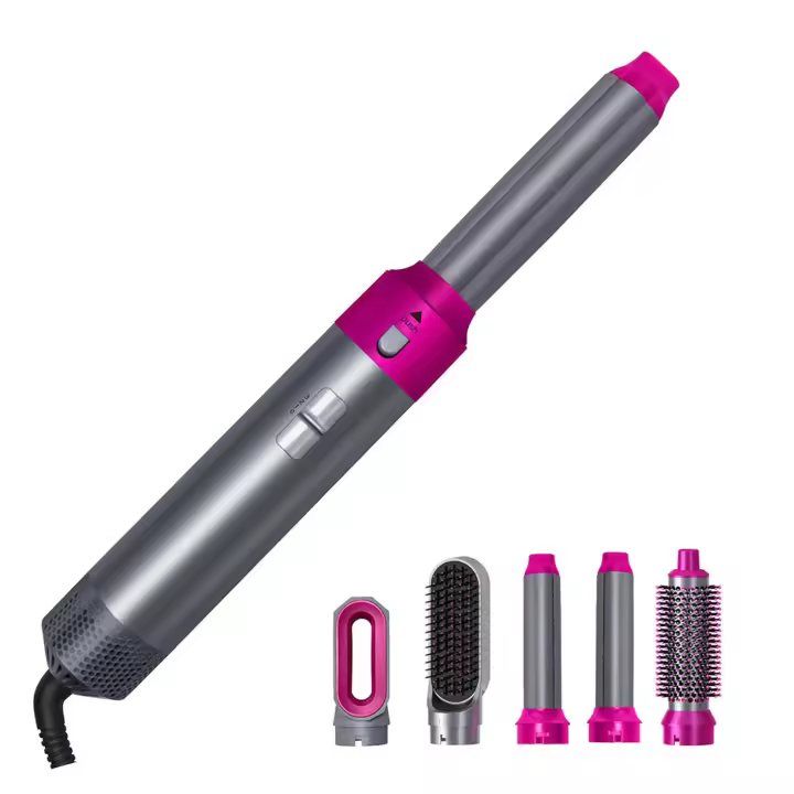 Cepillo Secador 5 en 1 | Cepillo de Aire Caliente, Rizador y Moldeador | Cabezal Intercambiable | Portátil y Profesional | Ideal para Todo Tipo de Cabello | Peine de Aire Caliente y Secador | Diseño Ligero y Potente 💇🔥 - 1