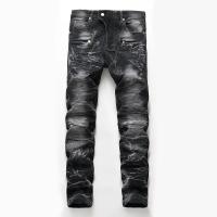 Jean Retro De Buzo Para Hombre Estilo Moderno Con Bolsillo Y Cierre De Cremallera Tejido De Dénim Elástico Slim Straight - details 1