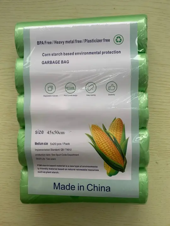 Bolsas De Basura Biodegradables 100pcs Clasificadas Desechables Limpieza Cocina Estar Degradable Ambiente - 1